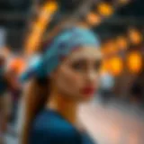 A stylish sweat headband made from breathable fabric