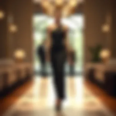 Elegant one shoulder bodycon maxi dress in a sophisticated setting