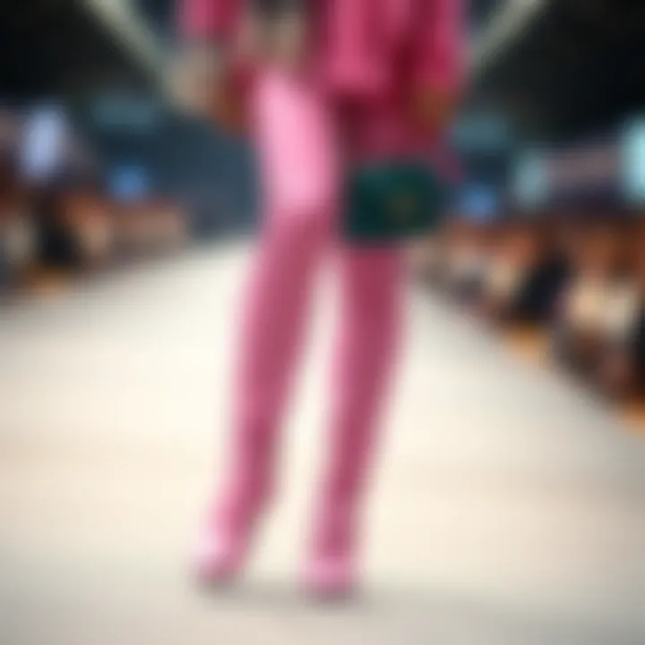 Stylish pink thigh boots paired with accessories for a complete look