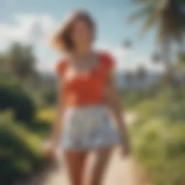 Versatility in Nature: Skorts in Style A vibrant outdoor setting showcasing versatile skort styles.