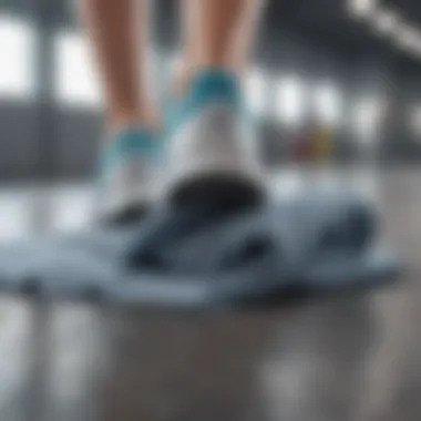 Close-up of a soft, absorbent towel made for runners