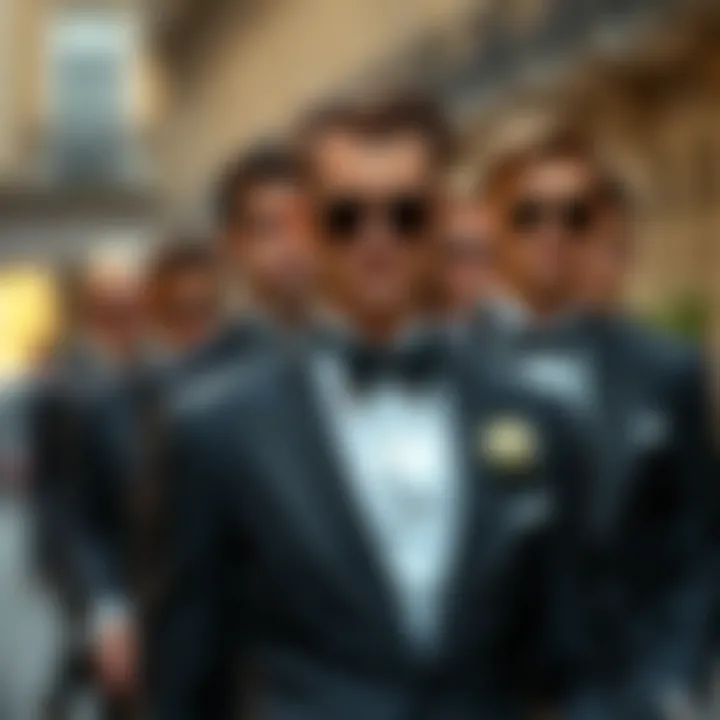 Elegant tuxedo styles representing various European cultures