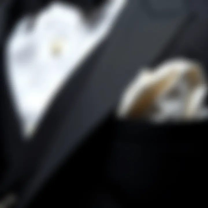 Close-up of high-quality fabric used in tuxedo making