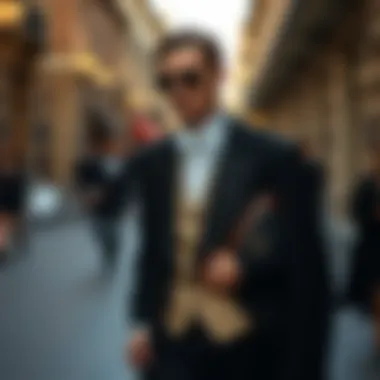 Timeless tuxedo ensemble accessorized for formal occasions