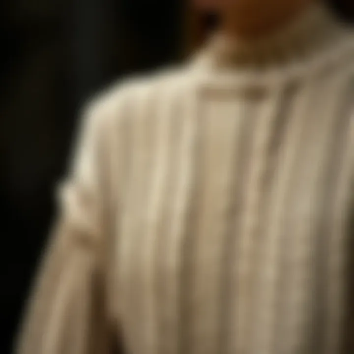 A beautifully maintained sweater showcasing its texture