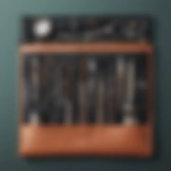 Neatly arranged hair tools in an organizer bag