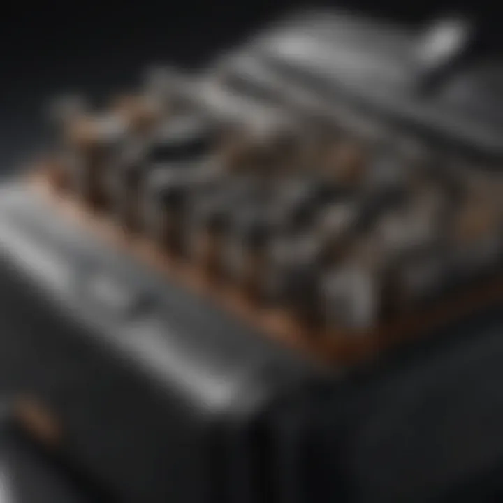 Close-up of high-quality materials used in hair tool bags