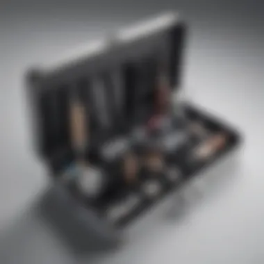 Stylish Hair Tool Organizer Stylish hair tool organizer showcasing various compartments