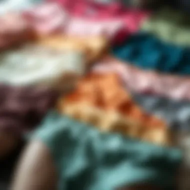 Aesthetic Arrangement of Padded Panties Aesthetic arrangement of thick padded panties in various colors