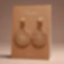 Artistic kraft paper earring card displaying unique design