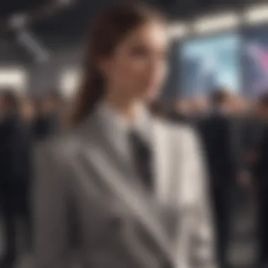 Contemporary Wear with a Solid Suit A stylish individual confidently wearing a solid suit at a contemporary event, blending tradition and modernity.