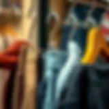 Stylish assortment of pants hangers with clips showcasing different materials.