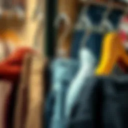 Stylish assortment of pants hangers with clips showcasing different materials.