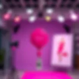 Elegant pink badge reel displayed against a professional backdrop