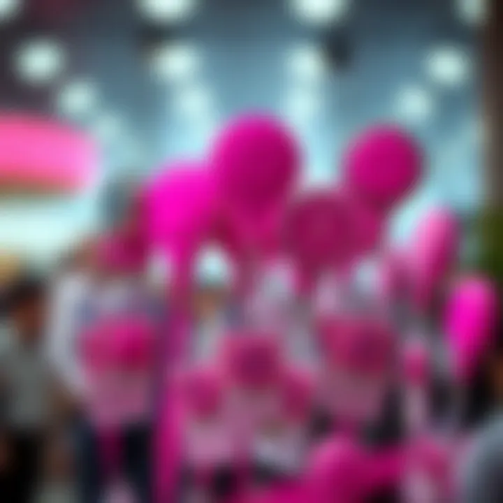 A variety of pink badge reels showcasing different styles and functionalities
