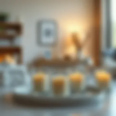 Candle jars used in a minimalist room setting