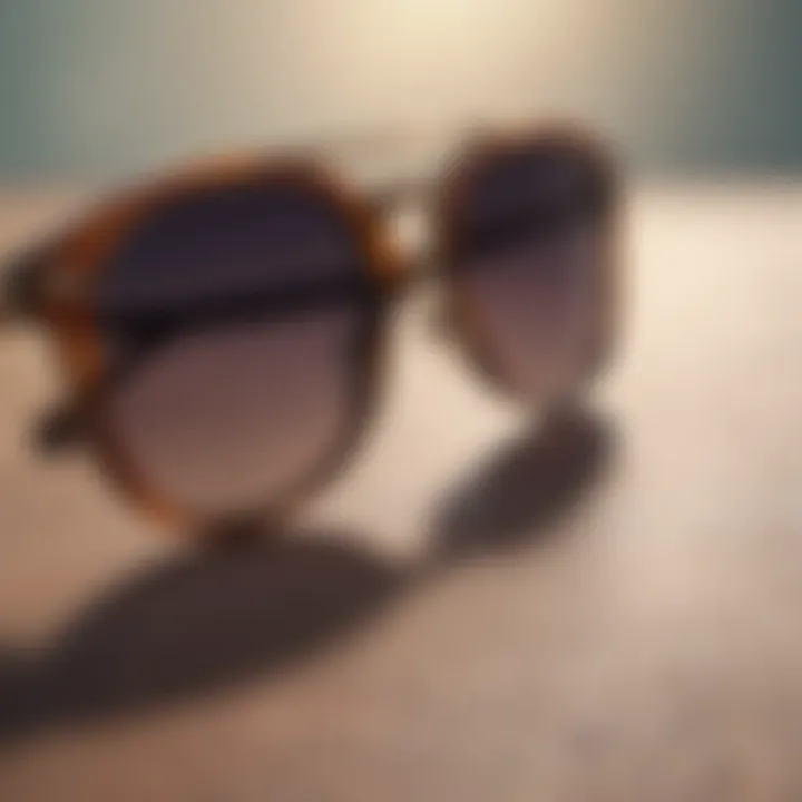 Classic vintage sunglasses set against a retro backdrop