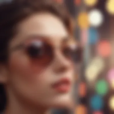 An array of colorful vintage shades displayed artistically