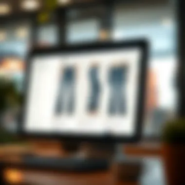 Online shopping for bootcut jeans on a computer screen