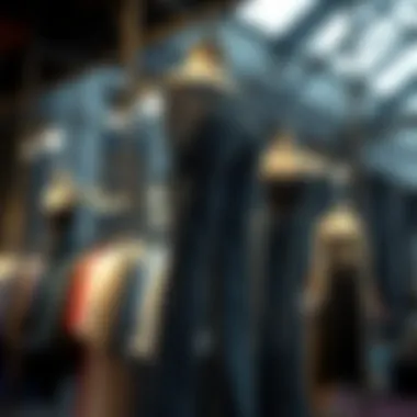 Stylish bootcut jeans on a mannequin