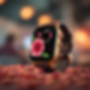 Elegant smart watch with floral design