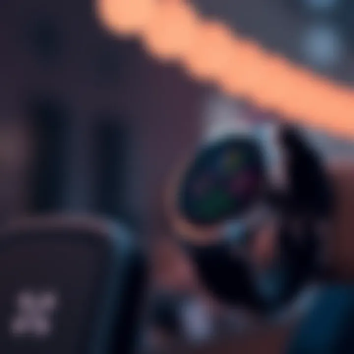 Smart watch displaying fitness tracking features