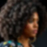 Textured yaki curly hair showcasing its natural volume and bounce