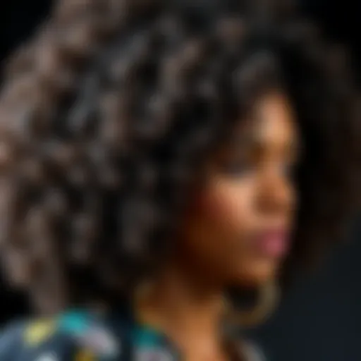 Textured yaki curly hair showcasing its natural volume and bounce